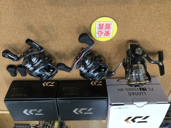 狭山店　本日の釣具買取商品　第４弾！「ダイワ　〇２０ルビアスＦＣ　ＬＴ　２５００ＳｰＸＨ　〇１７スティーズＡ　ＴＷ　１０１６ＳＨＬ（２台）＆アイズファクトリー　ＲＣＳ　ＭＡＧｰＺブースト　１０００Ｇ１スプールなどが、買取入荷しました！」（狭山店）サムネイル