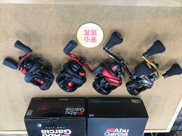 狭山店　本日の釣具買取商品　第２弾！「アブガルシア　〇ＲＥＶＯ４　ＢＩＧＳＨＯＯＴＥＲ　ＣＯＭＰＡＣＴ７（右）〇ＲＥＶＯ４　ＢＥＡＳＴ　ＲＯＣＫＥＴ（右）〇ブラックマックス３（右）〇ブラックマックス３（左）などが、買取入荷しました！」（狭山店）サムネイル