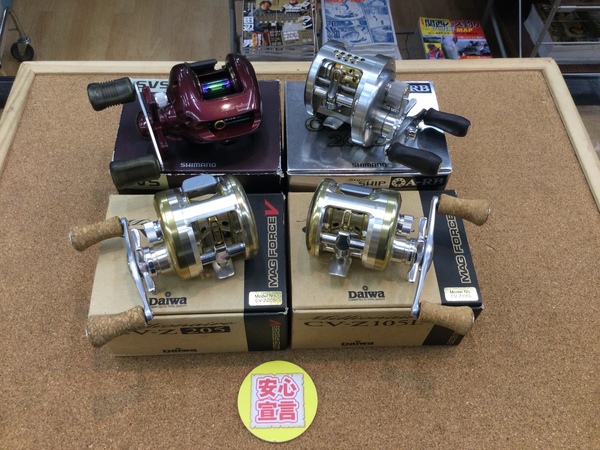 狭山店　本日の釣具買取商品！「ダイワ　〇９９ミリオネアＣＶ－Ｚ　２０５（美品）〇００ミリオネアＣＶｰＺ　１０５Ｌ（美品）＆シマノ　０３コンクエスト　２０１ＤＣ（美品）○９７スコーピオン　１５００などが、買取入荷しました！」（狭山店）サムネイル