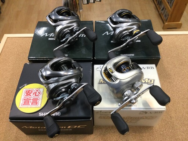 狭山店　本日の釣具買取商品！「シマノ　〇１５メタニウムＤＣ（左）　〇１３メタニウム（左）　〇１３メタニウム　ＸＧ（左）　〇０８メタニウムＭｇＤＣ（左）などが、買取入荷しました！」（狭山店）サムネイル