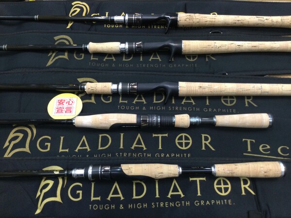 狭山店　本日の釣具買取商品　第２弾！「レイドジャパン　〇グラディエーター・テクニクス　オペレーター　ＧＴ－６３ＵＬＳ　〇グラディエーター　トランスポーター　Ｇ－６１１ＭＣ　〇グラディエーター　ブッシュハンター　Ｇ－７１ＨＣ　〇グラディエーター　エースキルズ　Ｇ－７１ＸＨＣ　〇グラディエーター　バイトコネクション　Ｇ－６９ＬＳなどが、買取入荷しました！」（狭山店）サムネイル