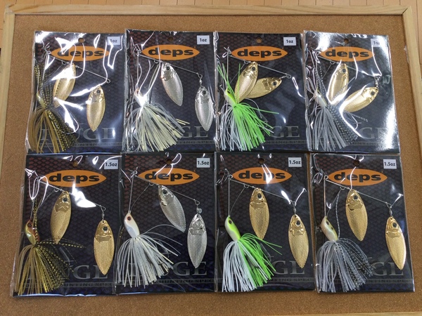 【新製品入荷情報☆第２弾☆】「デプス ○ヒュージスピナーベイト１.５ｏｚ（新製品） ○ヒュージスピナーベイト（再入荷）○タイニーＮＺクローラー（新色）○フックシャープナーⅡ（新製品） ○カラビナピンオンリール（新製品） ○カラビナマグネットコード（新製品）」が入荷いたしました！（葛の葉店）サムネイル