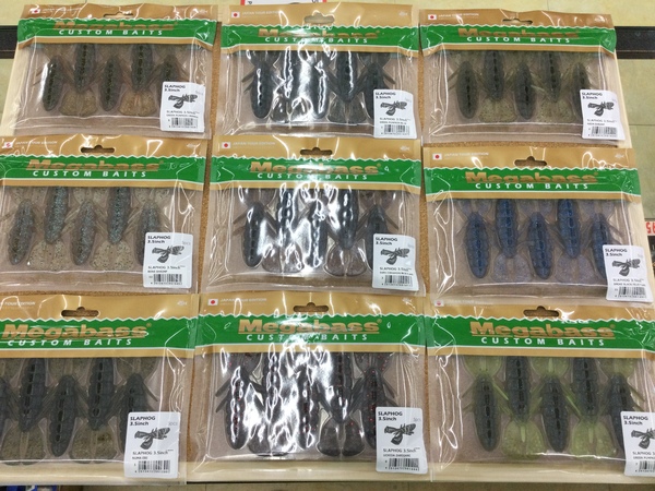 滋賀守山店　新製品入荷情報　メガバス　スラップホッグ3.5インチ、ヘドン　ビッグバド、エバーグリーン　ウェイクマジック、デジーノ　ボフ55、ハイドアップ　コイケサンダーエラストマーM、一誠　アメキャロロケット、ジークラック　BSパワーフック　入荷いたしました！サムネイル