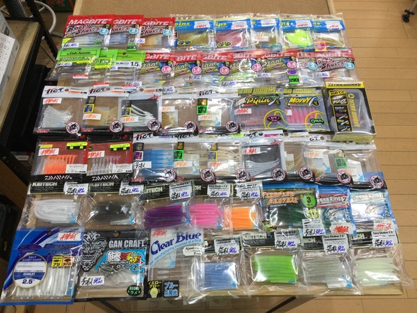【最新釣具買取情報】「人気メーカーのライトソルトワーム多数！」買取り入荷致しました。（つりどうぐ一休　葛の葉店）サムネイル