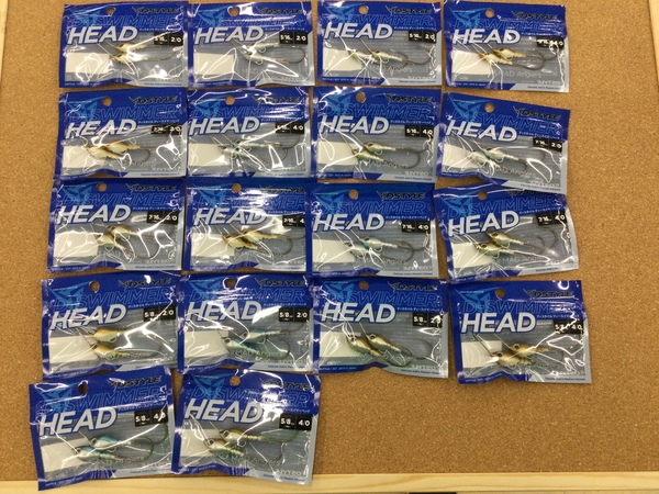 滋賀守山店　新製品入荷情報　ディスタイル  Dスイマーヘッド5/16oz#2/0・4/0　7/16oz#2/0・4/0　5/8oz#2/0・4/0　ブルーノシャッドテール4.2インチ・4.8インチ　入荷いたしました！サムネイル