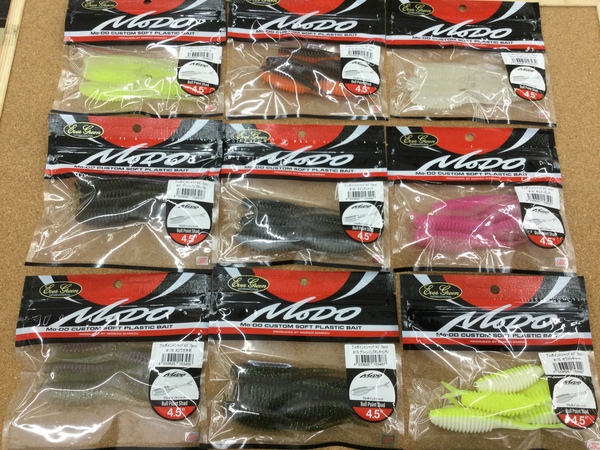 滋賀守山店　新製品入荷情報　・エバーグリーン　ブルポイントシャッド4.5インチ、ヘッドシェイカー5インチ、一誠　AKパンチフラット4インチ、海太郎アメジグ、パワーレベリングヘッド　入荷いたしました！サムネイル