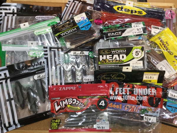 【最新釣具買取情報☆第６弾☆】「人気メーカーのワーム多数！」買取り入荷致しました。（つりどうぐ一休　葛の葉店）サムネイル